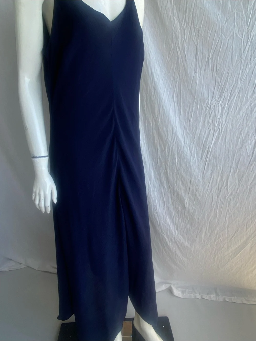 Joseph Ribkoff Navy Cocktail Dress Asymmetrical Hem Size 16 - Picture 4 of 11